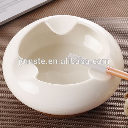 Custom cheap plain white ceramic ashtray cigar ashtray