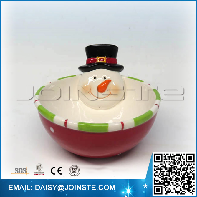 Xmas decorative ceramic soup bowl