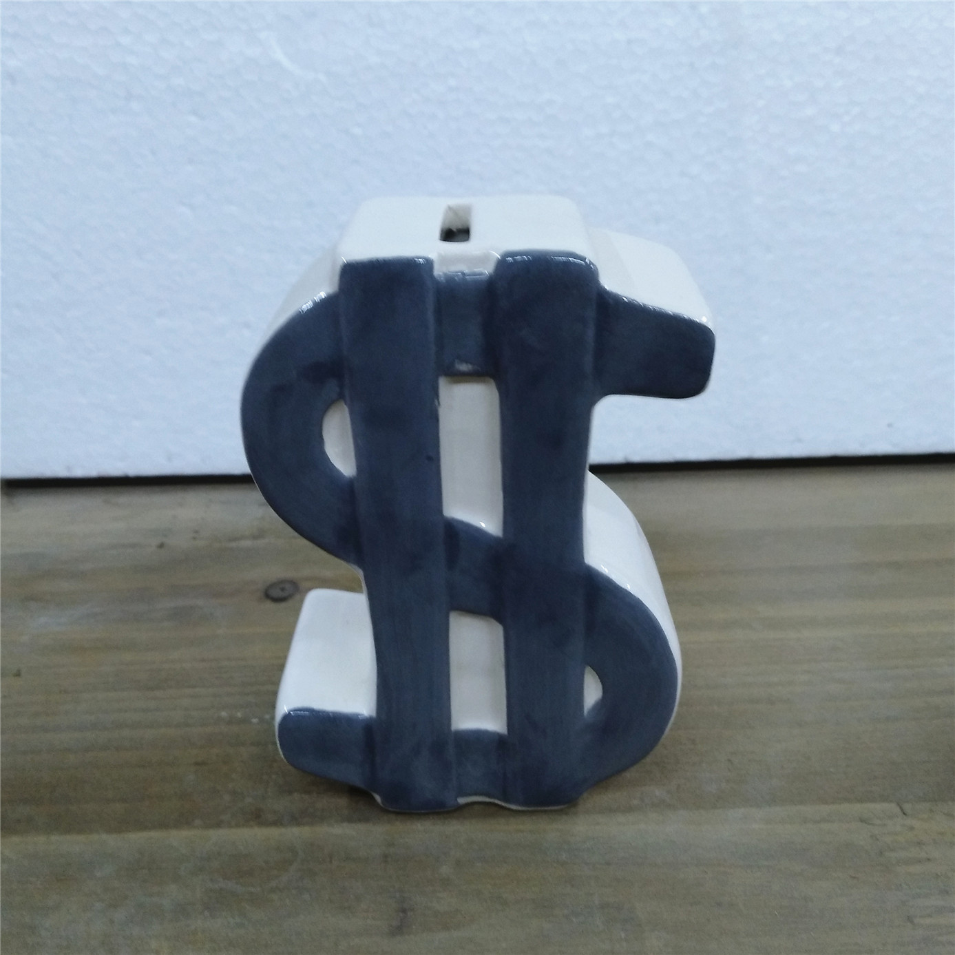 Custom Ceramic novelty US Dollar shape  piggy bank, hand  painted  piggy bank