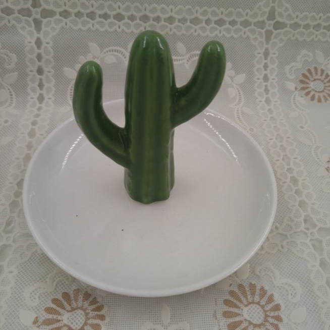 Cactus Ceramic ring tray,ring display tray, Custom accepted