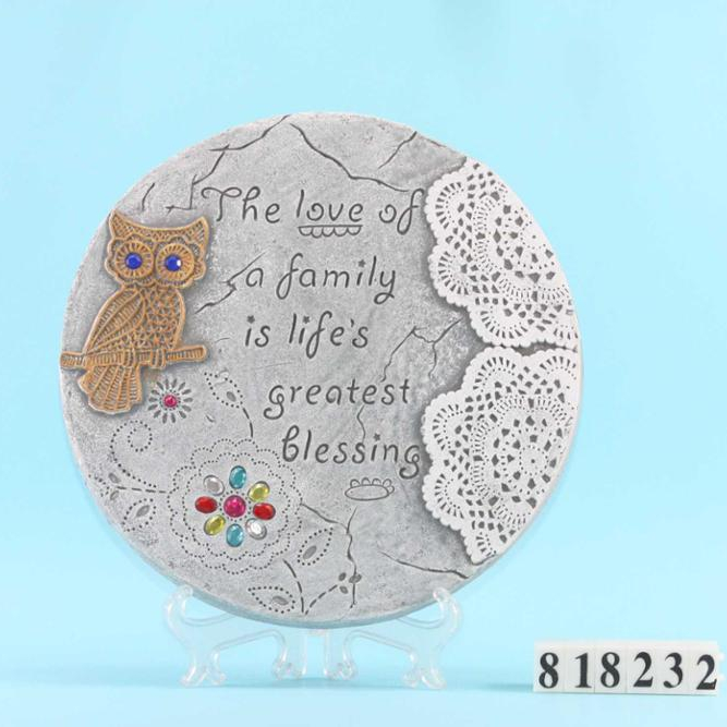 Cement Garden Stepping Stone "The Love of a family is life's greatest blessing"