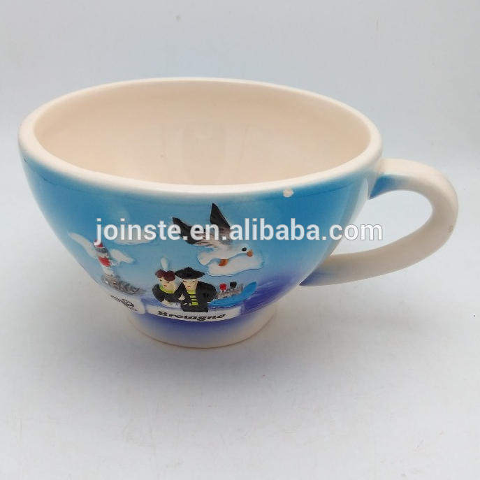 Handmade novelty painted ceramic coffee tea mug