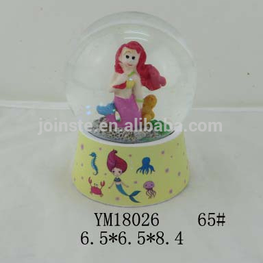 Mermaid Beach Snow globe 65mm, Mermaid Musical Snow Globe