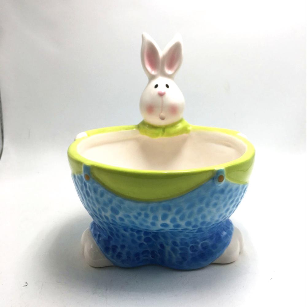 Porcelain bunny easter egg bowls ,rabbit bowls for easter