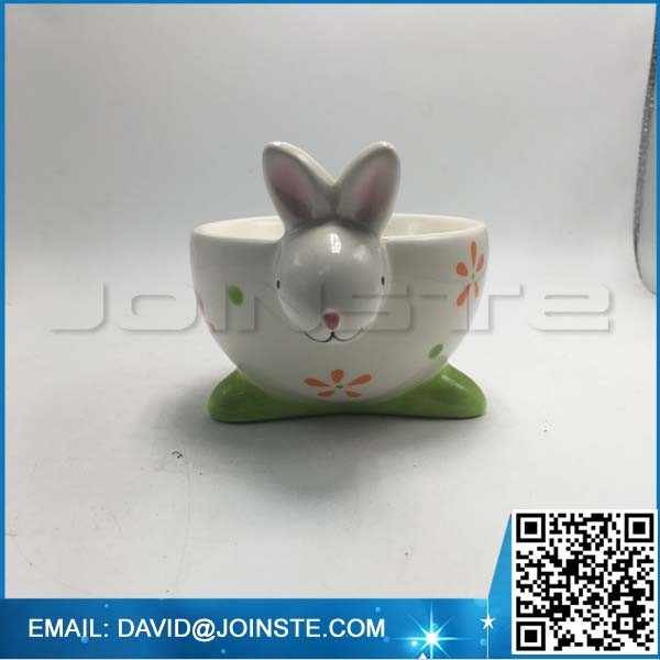 Easter ceramic rabbit shape design decorative bowl