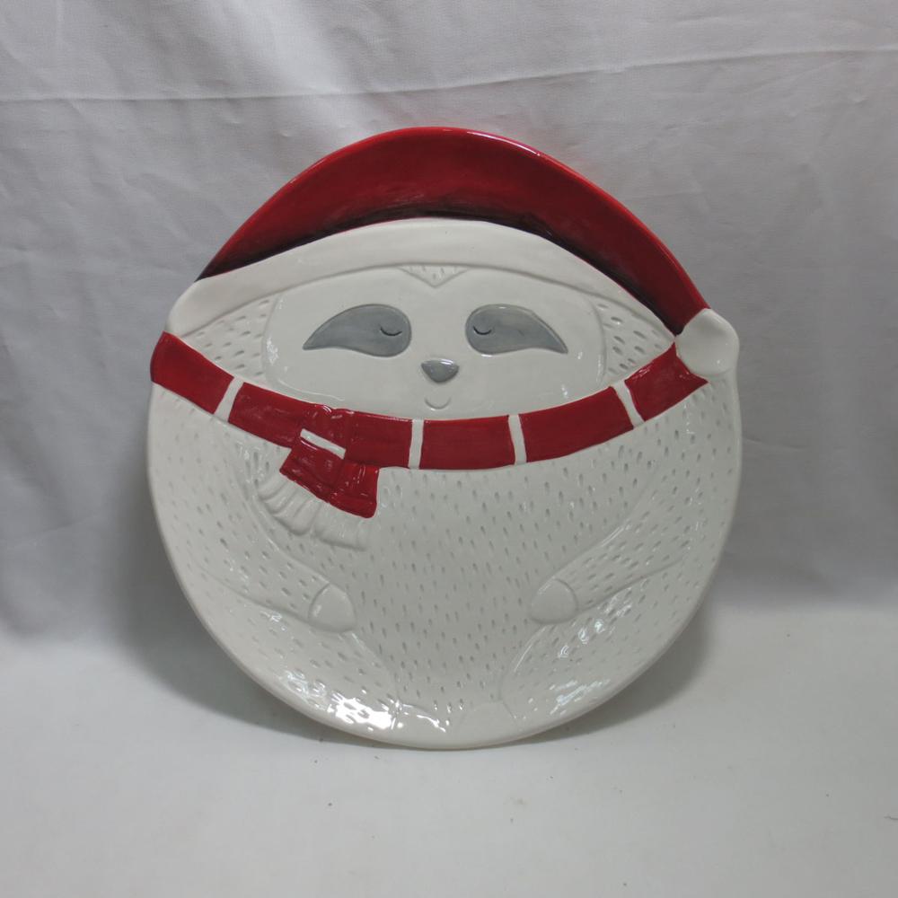 Custom Ceramic Saucer,Sloth Dishes,Sloth Design Ceramic platter