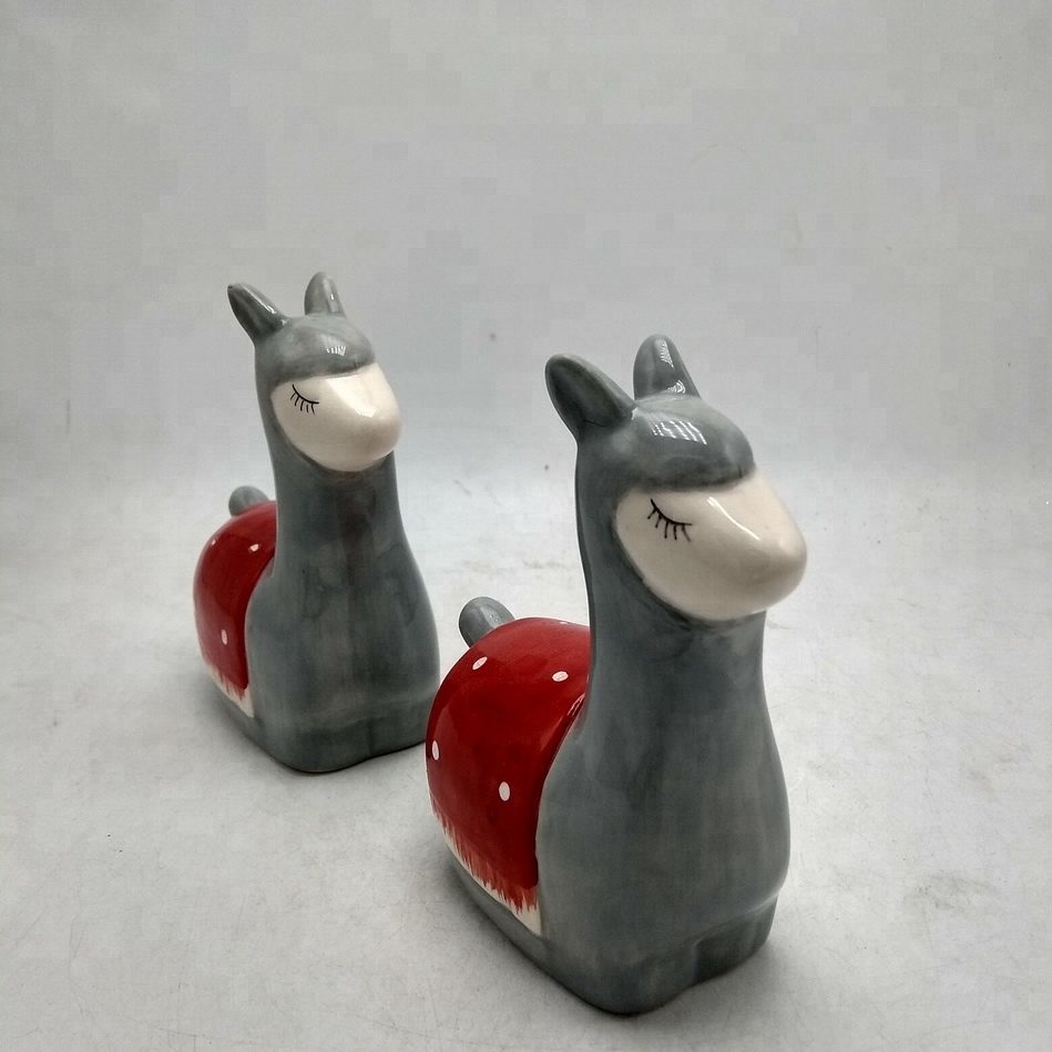 custom salt and pepper shakers,Ceramic llama Castors,alpaca salt and pepper shakers