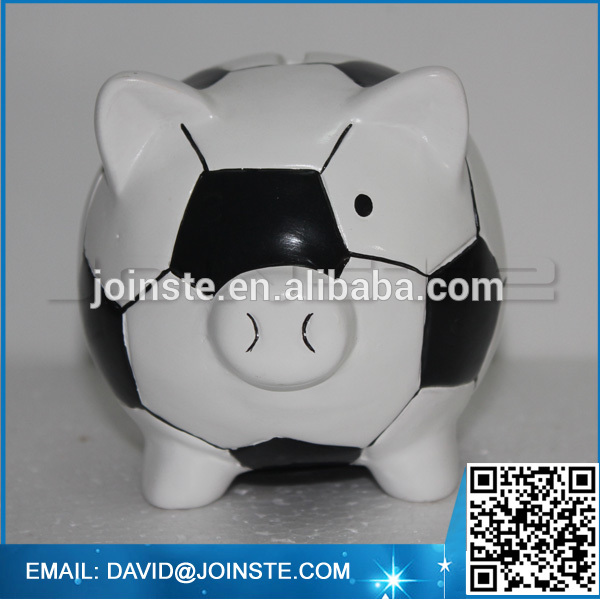 Ceramic piggy coin bank globe