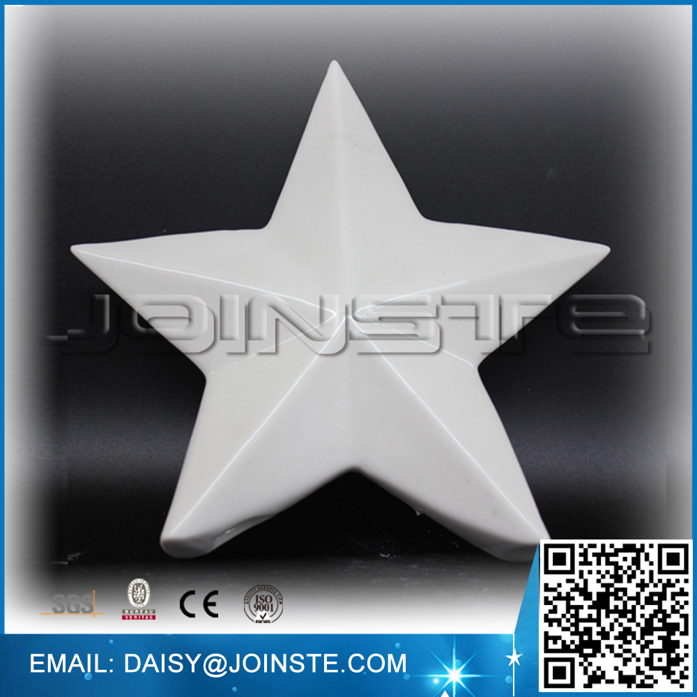 Five pointed Star ceramic figurines unpainted