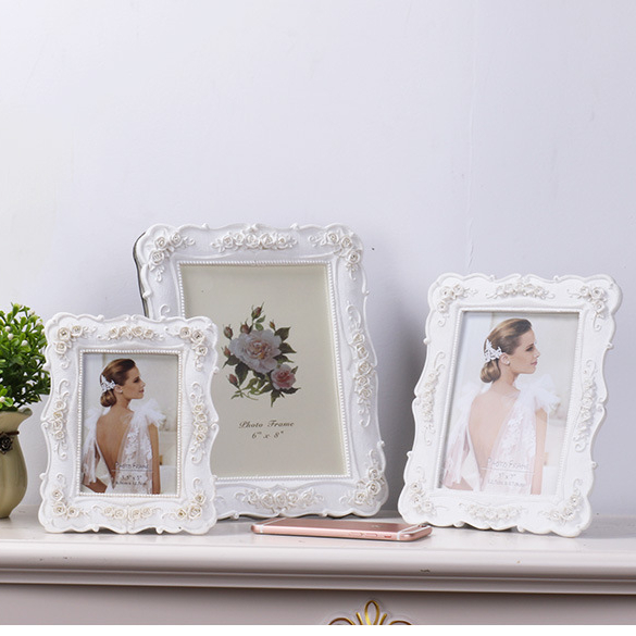 Fashion beautiful picture frame designs wedding resin photo frame