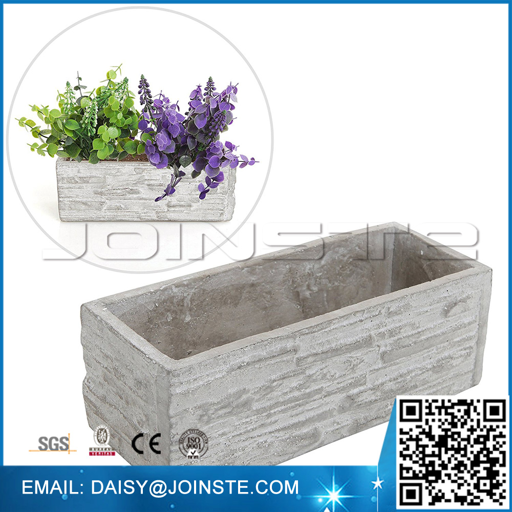 2018 Popular rectangular ceramic planter,Cement flowerpot,concrete pot