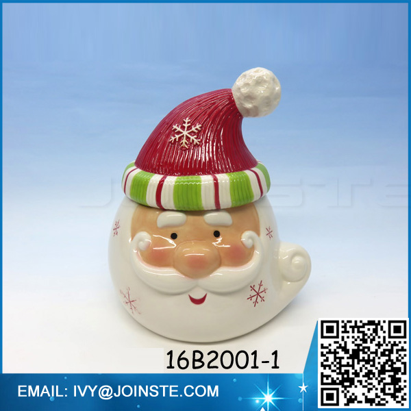 mini cookie jar for Christmas decorative crafts porcelain cookie jar