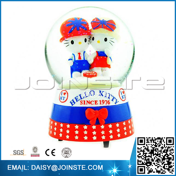 Kitty cat shaped wedding favors snow globe