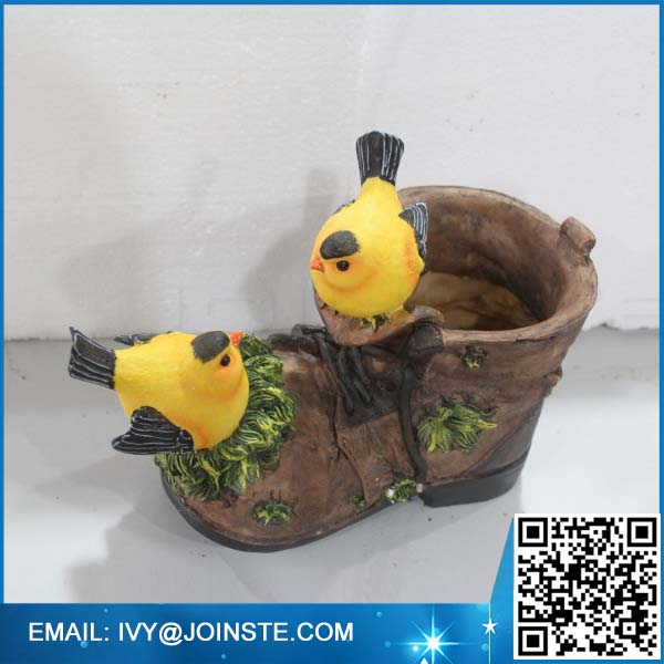 garden decoration flower pot resin boot shaped pots planter