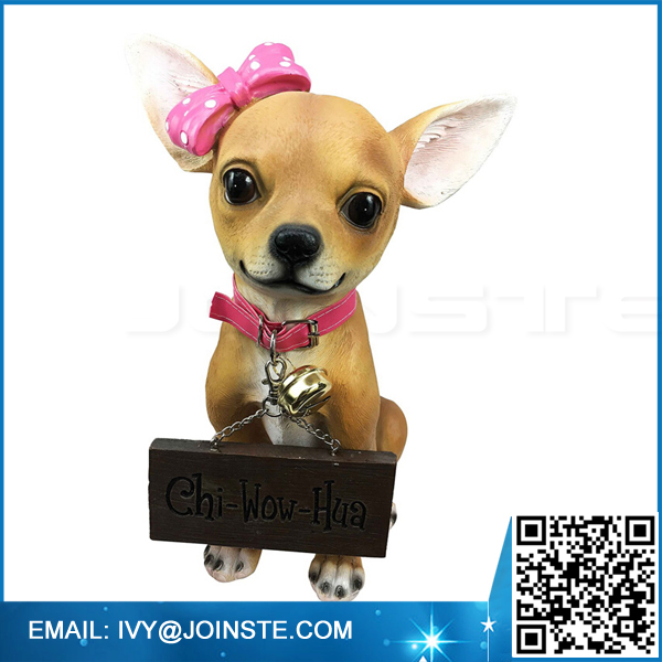 Factory custom animals figures resin dog figures in high quality