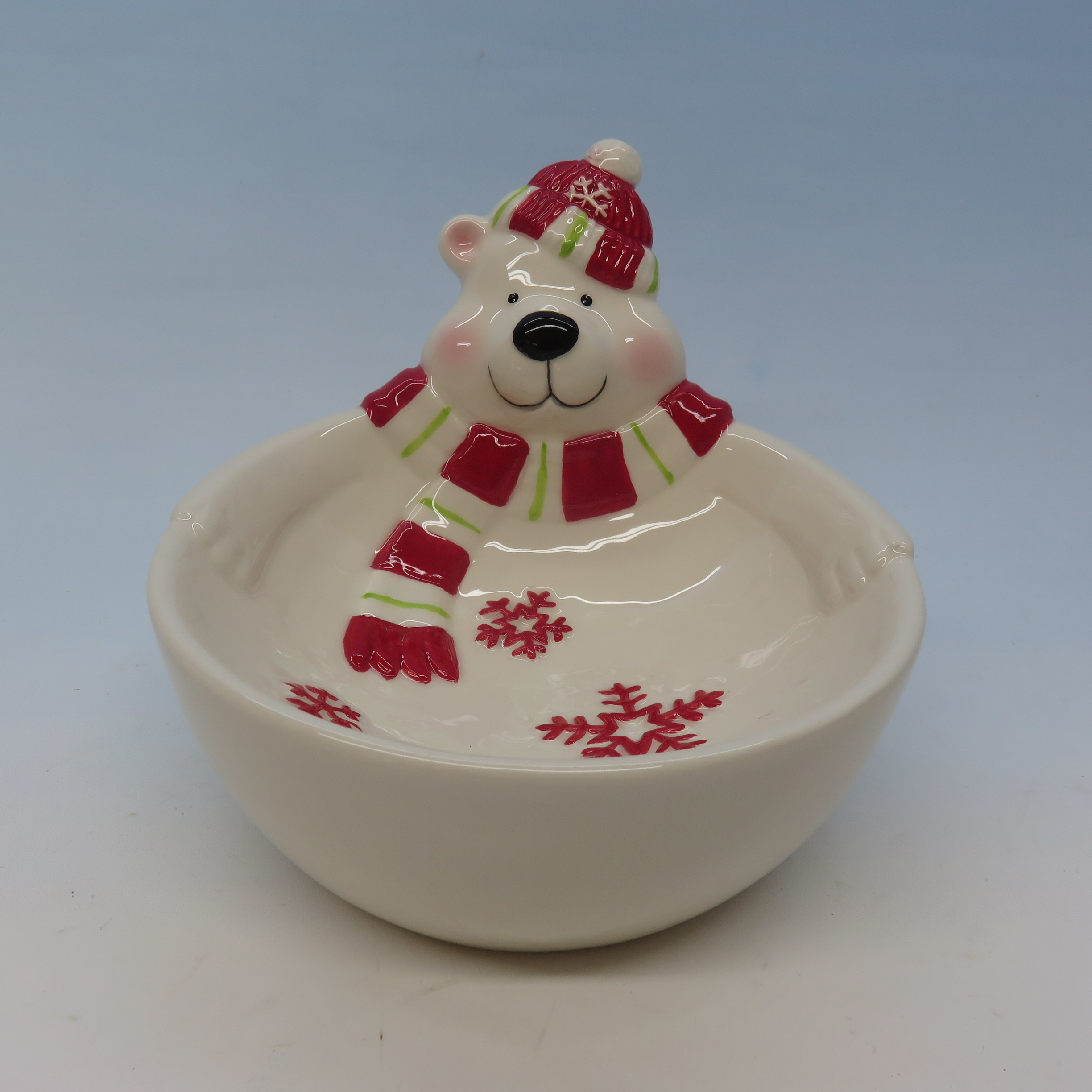 3D Cute White Polar Bear Porcelain Bowl Salad,Dessert,Ice Cream,Fruit,Noodle,Soup,Children Adorable Food Bowl, Ceramic