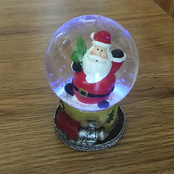 Christmas souvenirs santa snowglobes gift with light