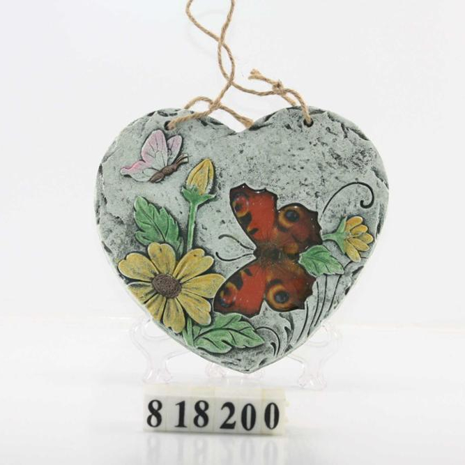 Small Heart Personalized Memorial Garden Stone, 5.5", Resin, Waterproof, Indoor/Outdoor