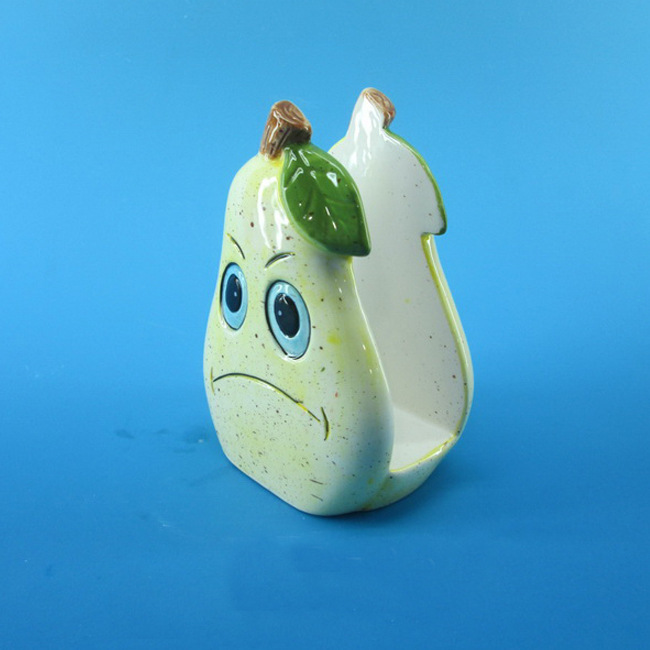 Custom Made Ceramic Napkin Holder, Tissue Paper Holder, Pear Shape