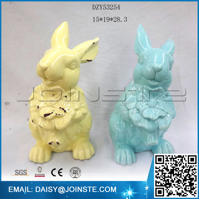 white ceramic rabbit figurines,ceramic rabbit figurines,ceramic easter rabbit figurines