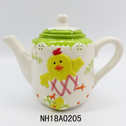 Ceramic Teapots Whimsical Hand Painted Ceramic Rooster Teapot 33 Oz 9 X 7 X 6 Inches