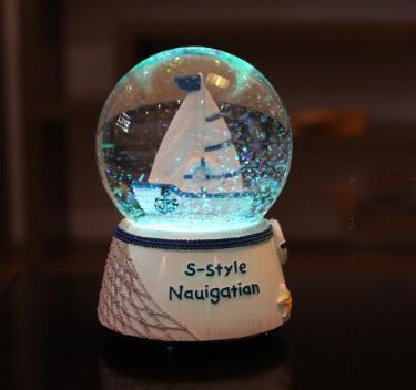 Mediterranean  water globe ,snow globes light house souvenirs gift