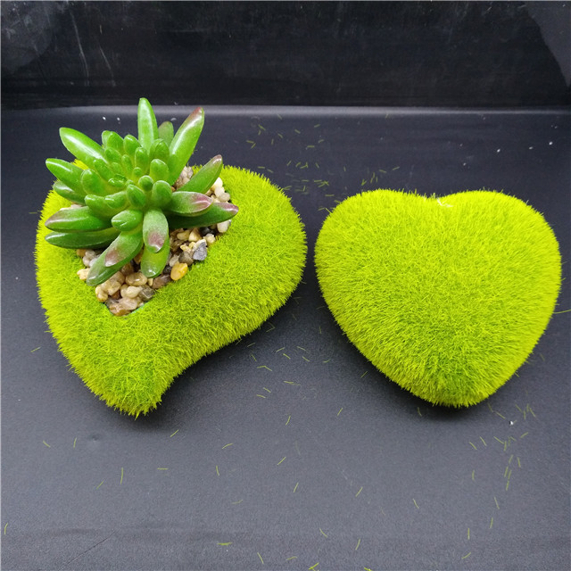 Pile Coating Ceramic Succulent Pot ,Heart Shape Garden ornamental pots