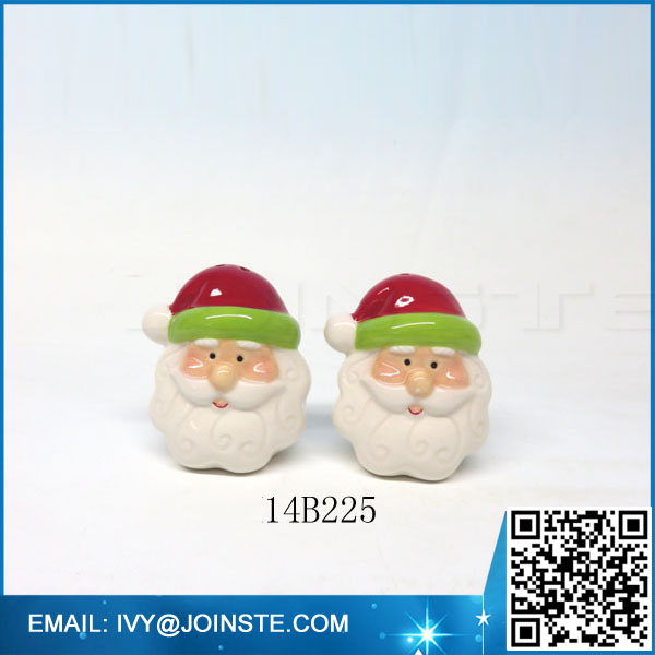 Christmas ceramic salt and pepper shakers mini size holiday salt and pepper shakers