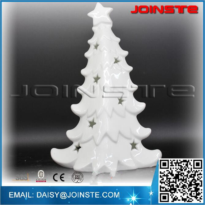 Christmas tree white ceramic ornaments