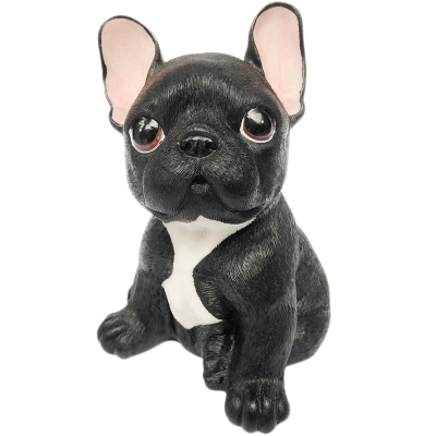 Sitting French Bulldog Puppy, personalized resin dog ornament