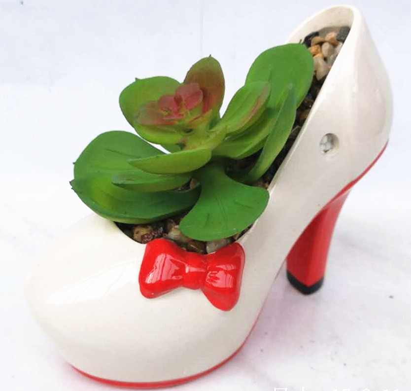 Artificial shoes flower potted  succulent assorted