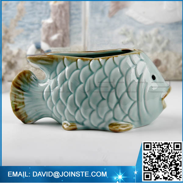Ceramic fish shape flower pot