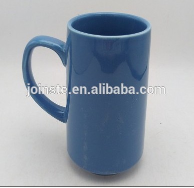Customized blue ceramic coffee mug