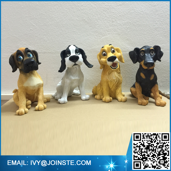 lovely resin dog mini statue home decoration dog statue dog figurine