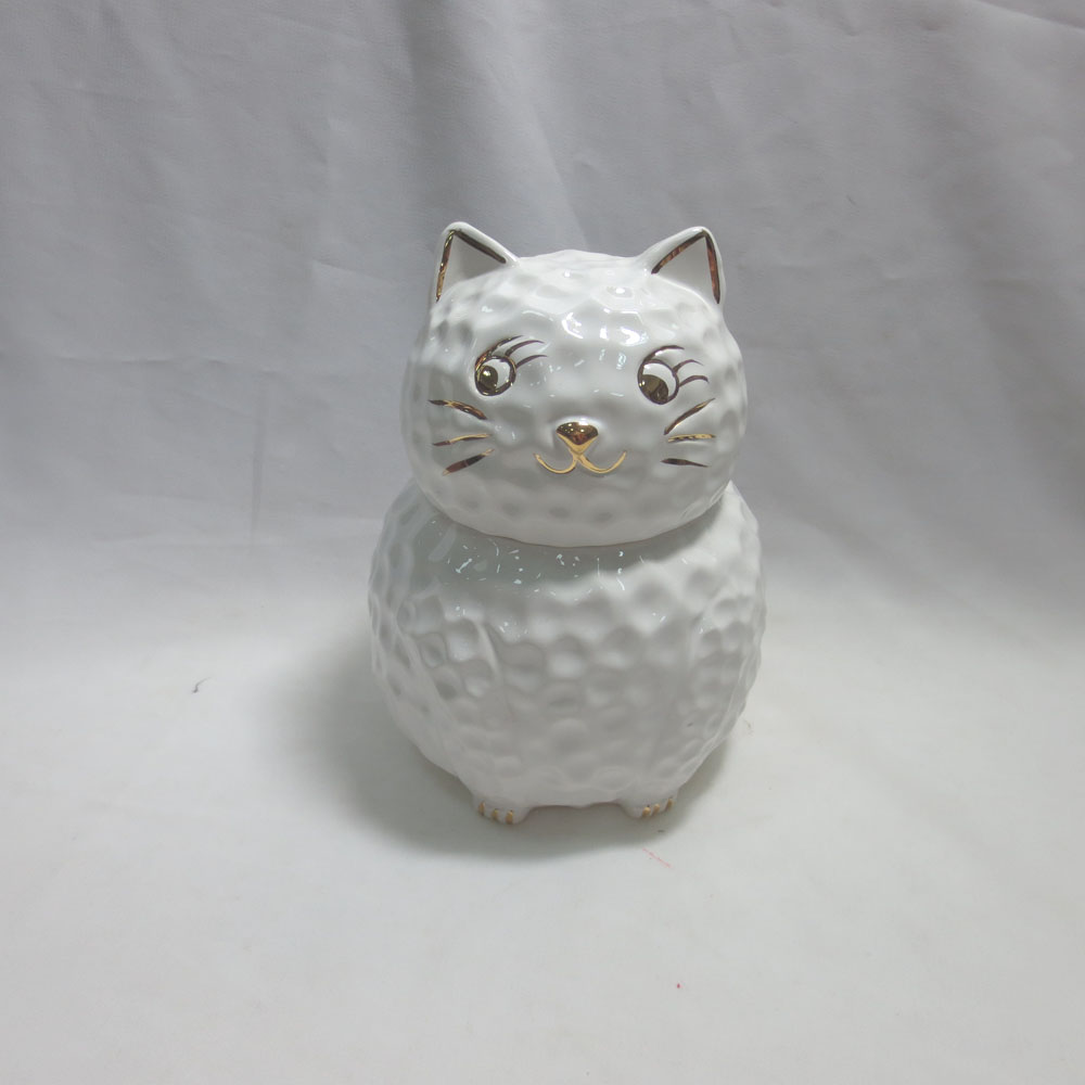 Wholesale Custom Ceramic Cat Design Cookie Jar With Lid, Candy Jar