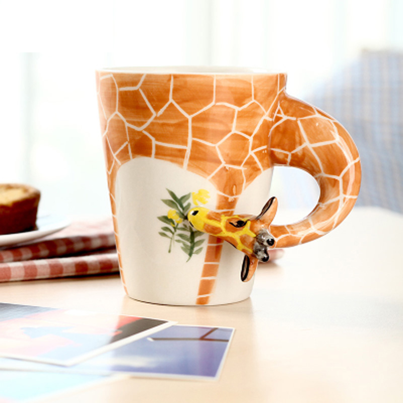 Custom 3D Giraffe Mug,Giraffe Coffee Cups,Ceramic Giraffe mugs