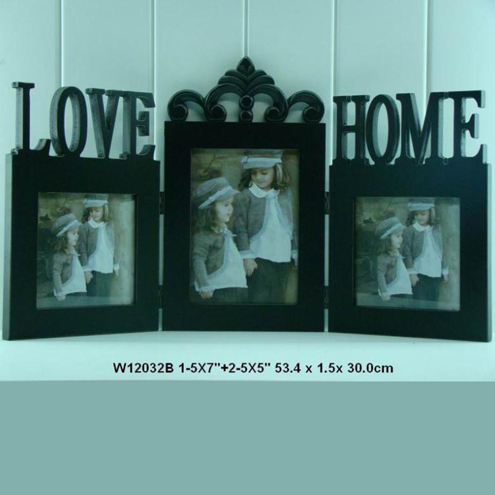 pictures wooden  photo frame with three english letter wood picture  frame