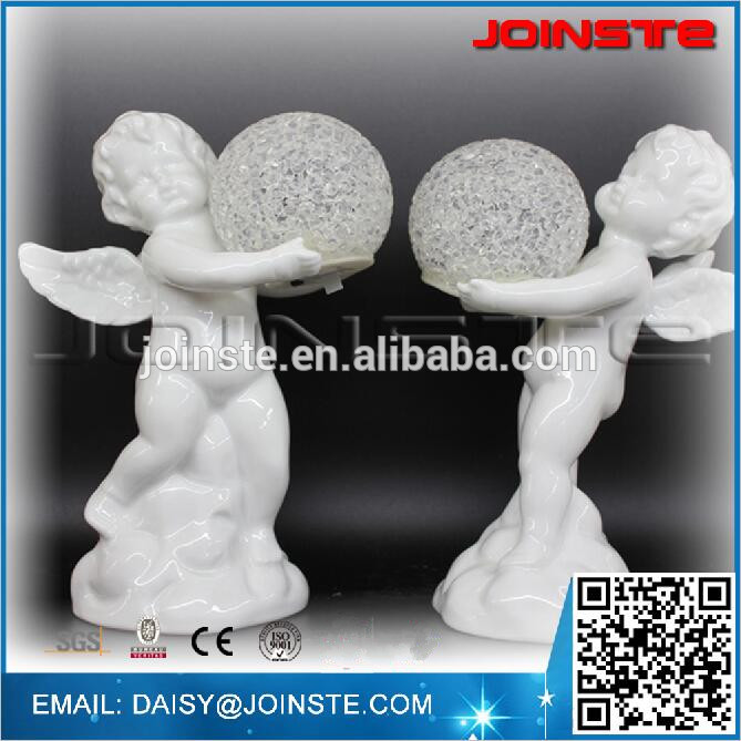 Angel unpainted ceramic figurines