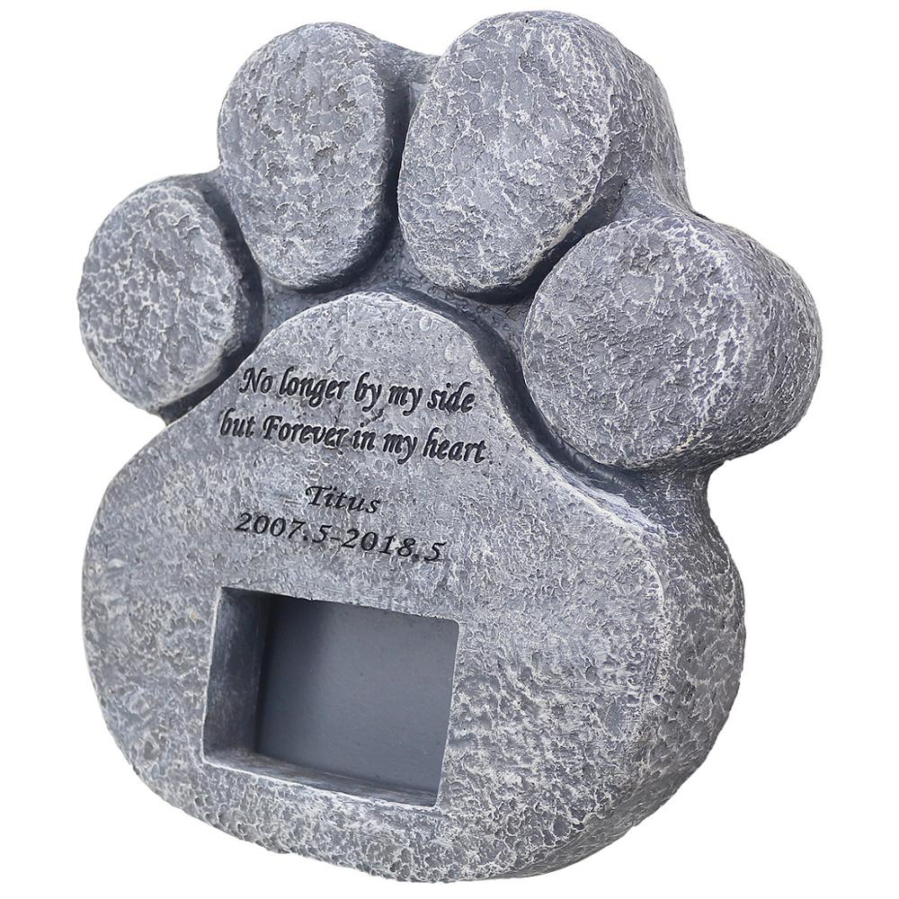 Wholesale custom pet tombstone with frame puppy tombstone resin handicraft animal souvenir manufacturers