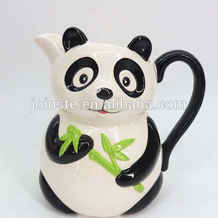 Custom panda shape hand painting milk pot coffee pot high quality