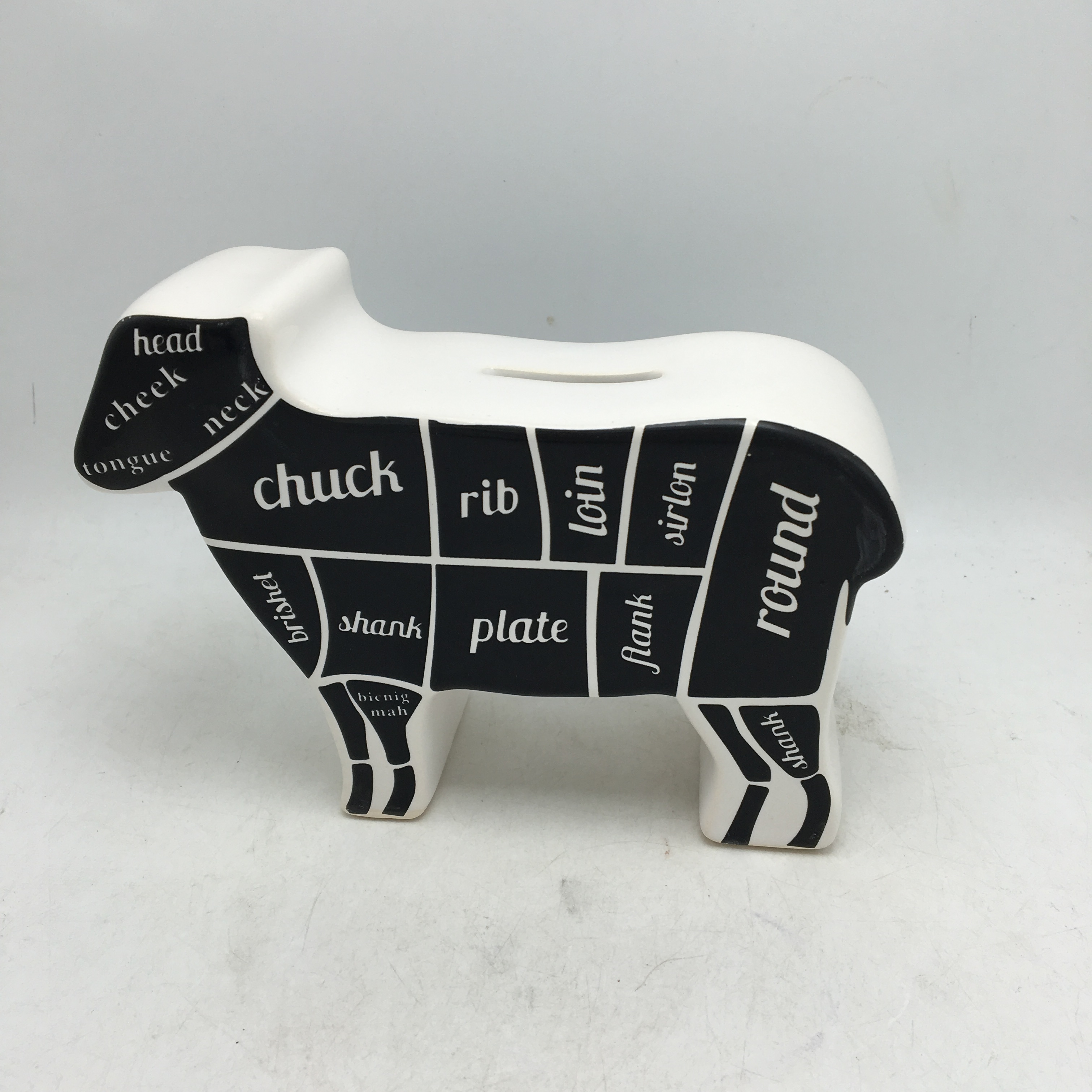 Cuts of beef meat Ceramic Piggy Bank, Coin bank, Money box