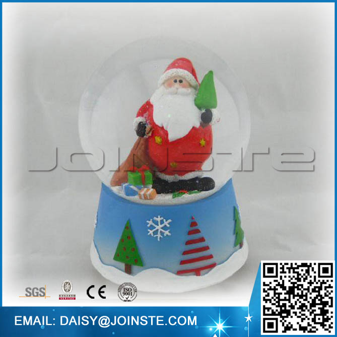 Santa Claus Snow Globe with Blowing Snow