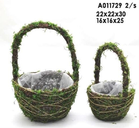 Black rattan salim floral basket