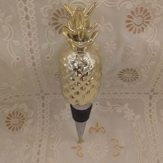 Pineapple Shape Wine bottle stopper, Ceramic, Custom accept