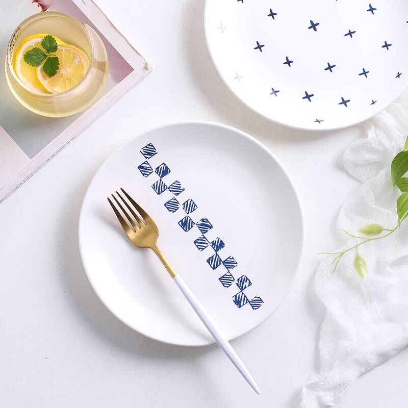TROPICAL RETREAT CERAMIC STAR DECAL  PLATE, PROMOTION GIFT CHEAP CERAMIC DISHES