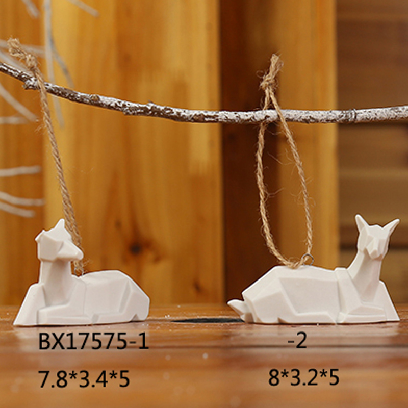 Glazed reindeer drop christmas ornaments,reindeer ornament,ceramic reindeer ornament