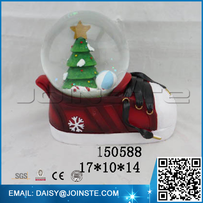 Shoes Christmas tree glass snow ball