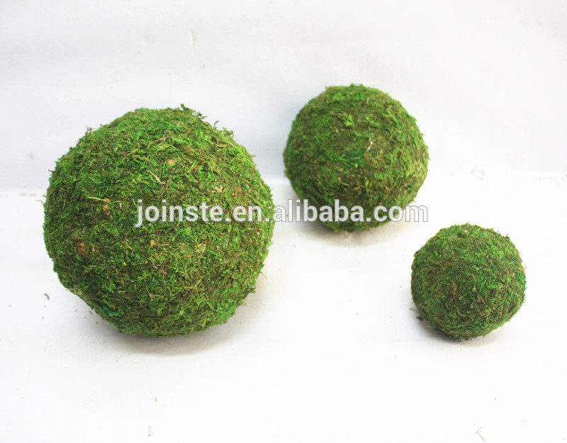 Natural moss ball for garden decor