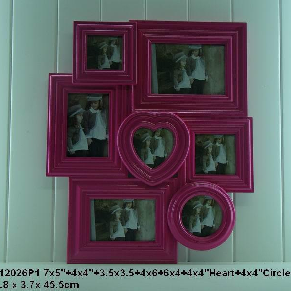 seven picture wood photo frame colorful wooden picture frame