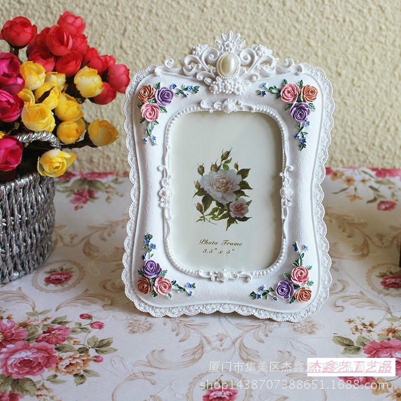 Baroque White Decorative Resin Handmade Picture Photo Frames